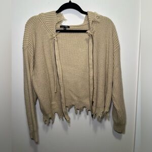 Beige Knit Women's Jacket